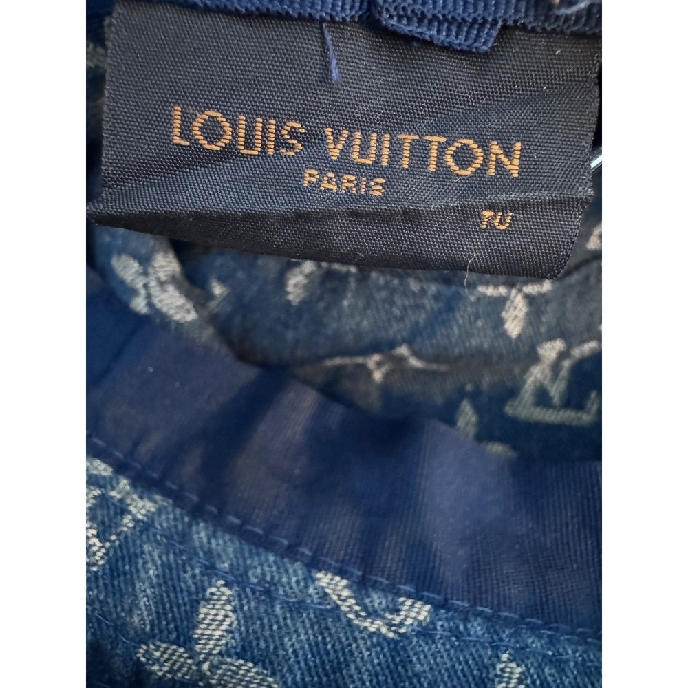 Vintage Louis Vuitton Monogram Denim Heavyweight Cotton Bucket Hat MP2092 - Picture 8 of 9
